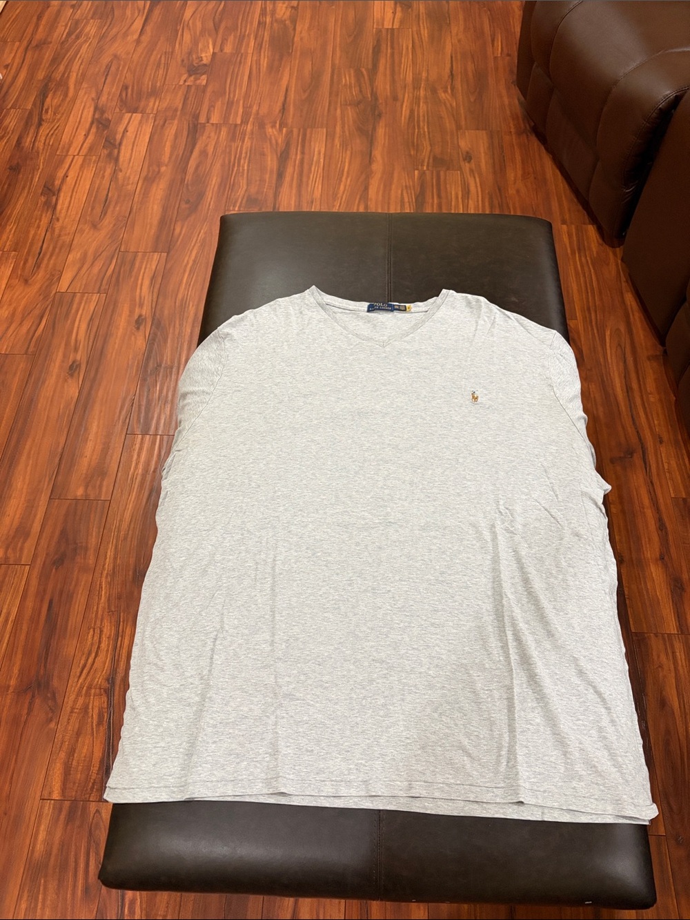 Polo by Ralph Lauren Men’s Light Gray V Neck T-Shirt